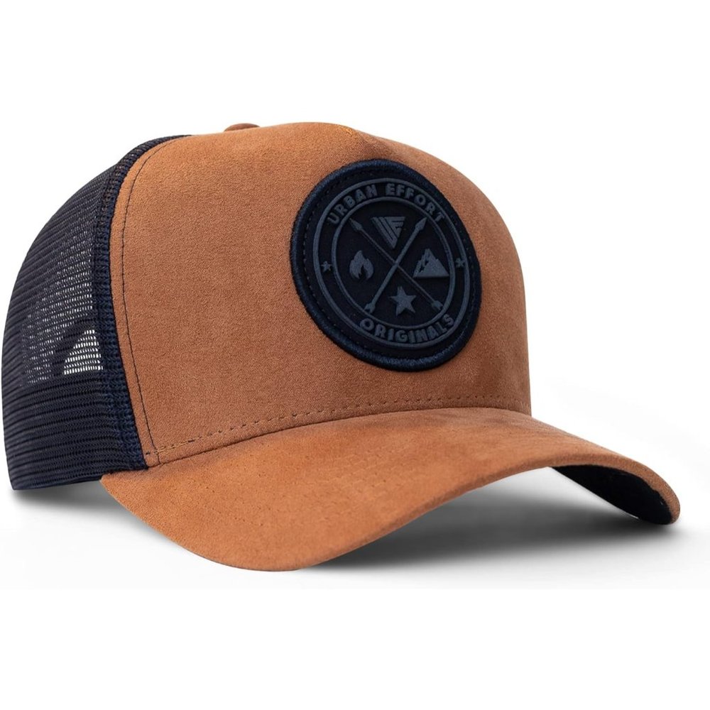 Men Women Brown Urban Effort Mesh Back Cap